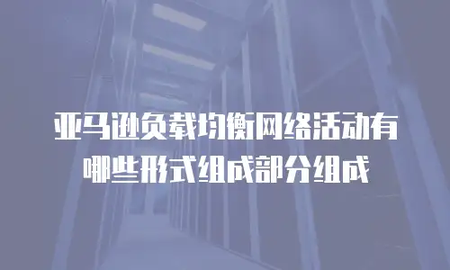 亚马逊负载均衡网络活动有哪些形式组成部分组成