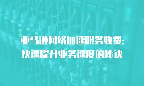 亚马逊网络加速服务收费：快速提升业务速度的秘诀
