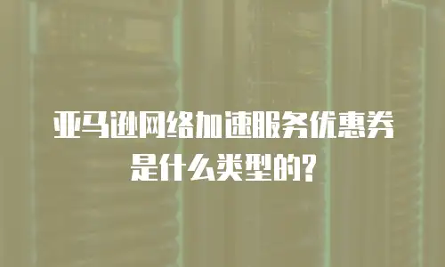 亚马逊网络加速服务优惠券是什么类型的?