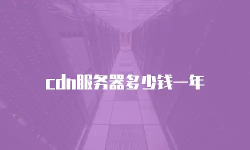 cdn服务器多少钱一年