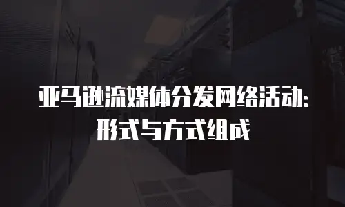 亚马逊流媒体分发网络活动：形式与方式组成