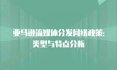 亚马逊流媒体分发网络政策：类型与特点分析