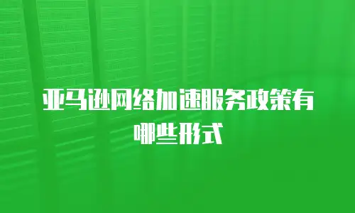 亚马逊网络加速服务政策有哪些形式