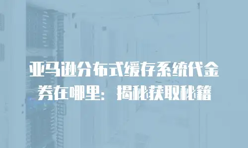 亚马逊分布式缓存系统代金券在哪里：揭秘获取秘籍