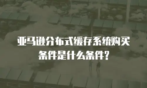 亚马逊分布式缓存系统购买条件是什么条件?