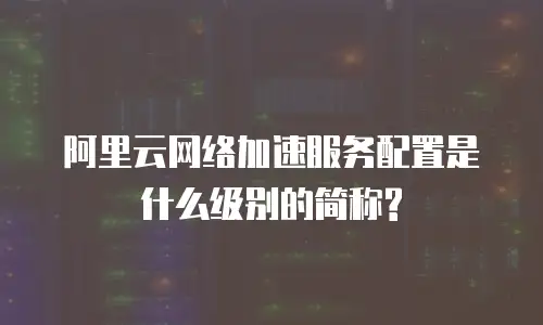 阿里云网络加速服务配置是什么级别的简称?