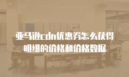 亚马逊cdn优惠券怎么获得明细的价格和价格数据