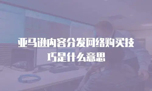 亚马逊内容分发网络购买技巧是什么意思