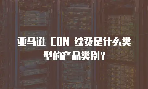 亚马逊 CDN 续费是什么类型的产品类别？