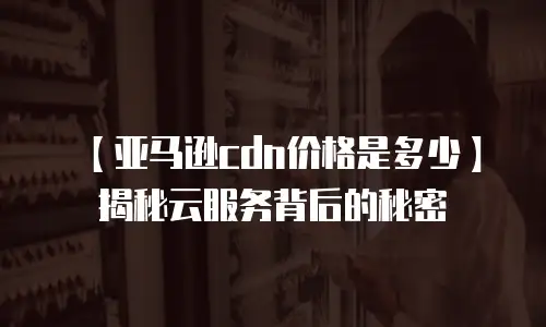 【亚马逊cdn价格是多少】揭秘云服务背后的秘密
