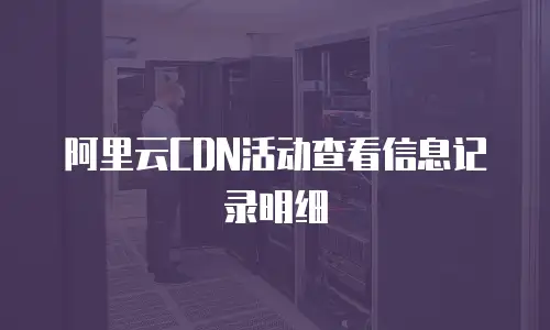 阿里云CDN活动查看信息记录明细