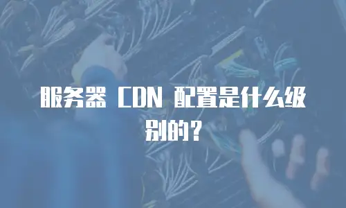 服务器 CDN 配置是什么级别的？