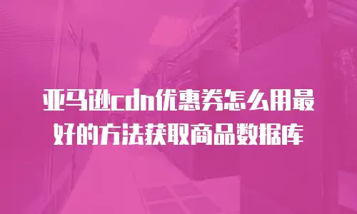 亚马逊cdn优惠券怎么用最好的方法获取商品数据库