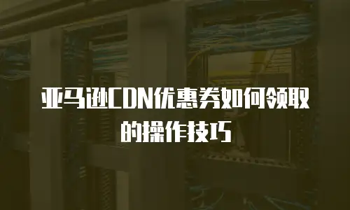 亚马逊CDN优惠券如何领取的操作技巧