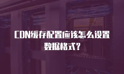 CDN缓存配置应该怎么设置数据格式？