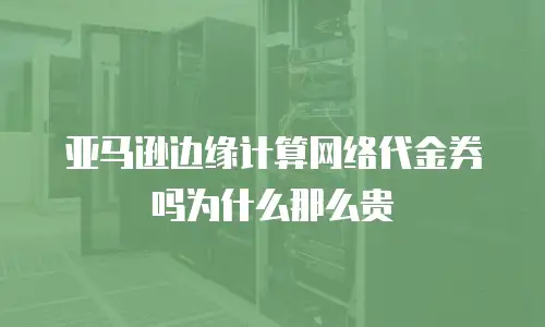 亚马逊边缘计算网络代金券吗为什么那么贵