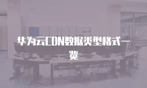 华为云CDN数据类型格式一览