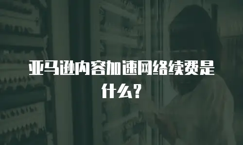 亚马逊内容加速网络续费是什么？