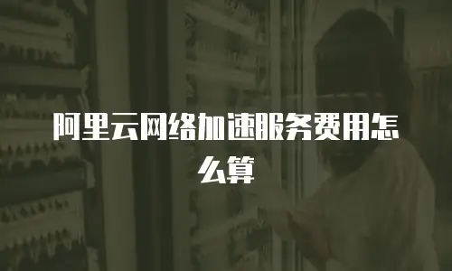 阿里云网络加速服务费用怎么算