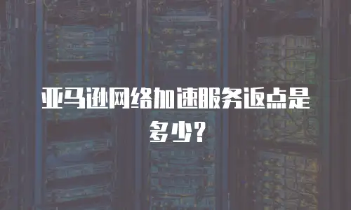 亚马逊网络加速服务返点是多少？