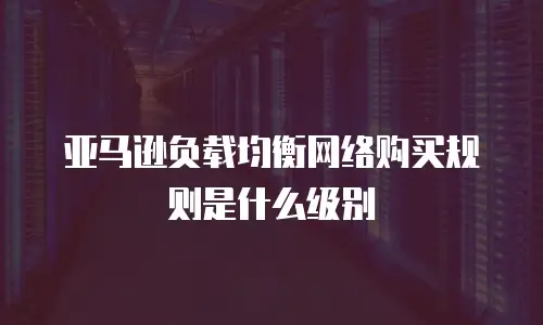 亚马逊负载均衡网络购买规则是什么级别
