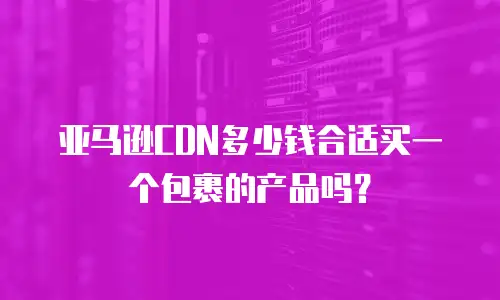 亚马逊CDN多少钱合适买一个包裹的产品吗？