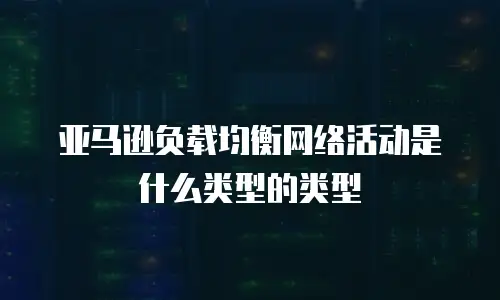 亚马逊负载均衡网络活动是什么类型的类型