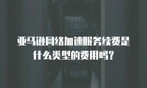 亚马逊网络加速服务续费是什么类型的费用吗？