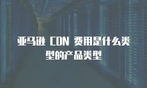 亚马逊 CDN 费用是什么类型的产品类型