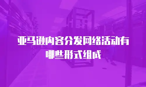 亚马逊内容分发网络活动有哪些形式组成
