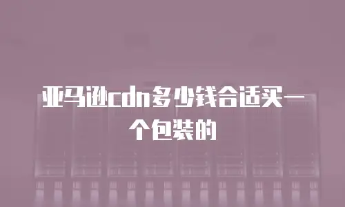 亚马逊cdn多少钱合适买一个包装的