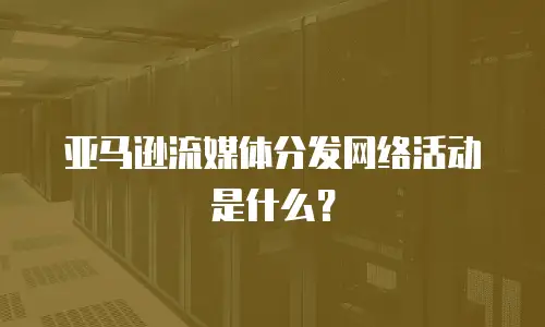 亚马逊流媒体分发网络活动是什么？