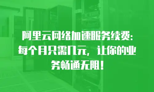 阿里云网络加速服务续费：每个月只需几元，让你的业务畅通无阻！