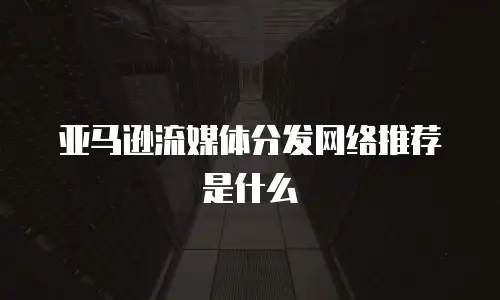 亚马逊流媒体分发网络推荐是什么