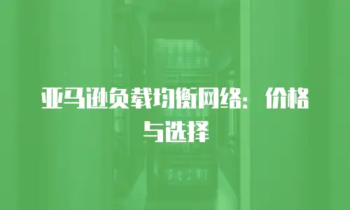 亚马逊负载均衡网络：价格与选择