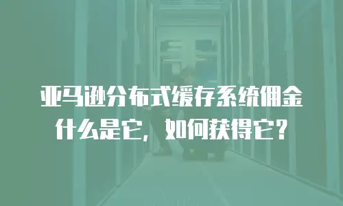 亚马逊分布式缓存系统佣金什么是它，如何获得它？