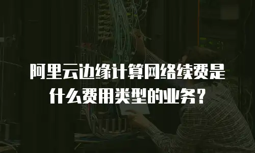 阿里云边缘计算网络续费是什么费用类型的业务？