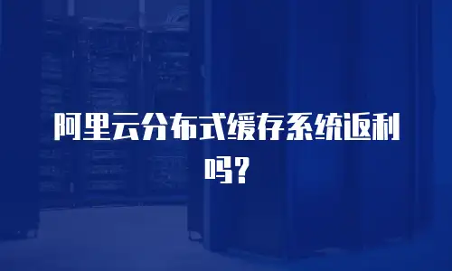 阿里云分布式缓存系统返利吗？