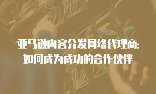 亚马逊内容分发网络代理商：如何成为成功的合作伙伴