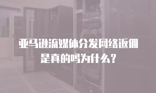 亚马逊流媒体分发网络返佣是真的吗为什么？