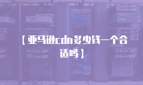 【亚马逊cdn多少钱一个合适吗】
