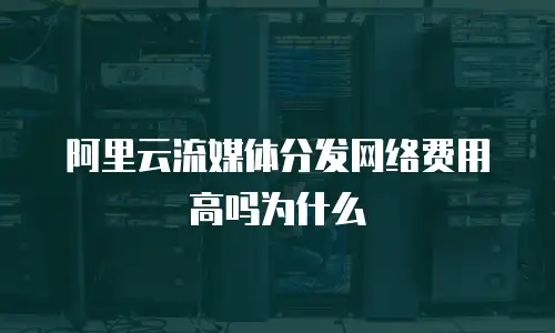 阿里云流媒体分发网络费用高吗为什么