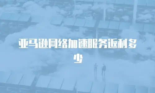 亚马逊网络加速服务返利多少