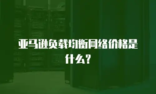 亚马逊负载均衡网络价格是什么？