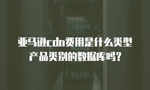 亚马逊cdn费用是什么类型产品类别的数据库吗？
