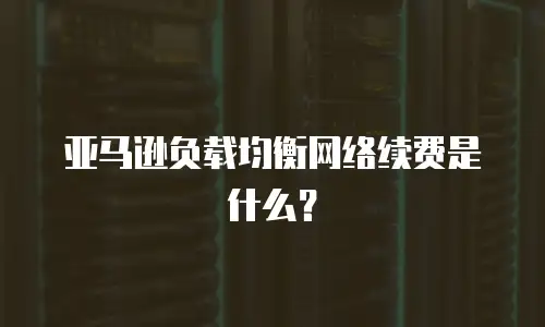 亚马逊负载均衡网络续费是什么？