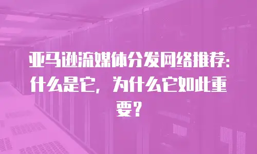 亚马逊流媒体分发网络推荐：什么是它，为什么它如此重要？