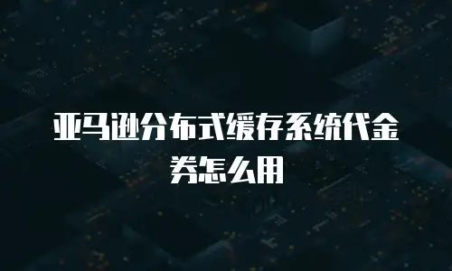 亚马逊分布式缓存系统代金券怎么用