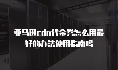 亚马逊cdn代金券怎么用最好的办法使用指南吗