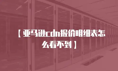 【亚马逊cdn报价明细表怎么看不到】
